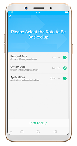 Restore OPPO data from local backup