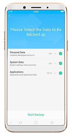 Restore OPPO data from local backup